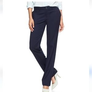 Gap True Straight Wool Pants Navy Blue 0 stretch new nwt